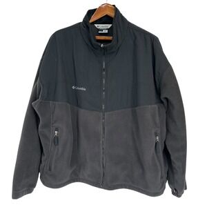 Columbia Interchange Fleece Jacket Men's Sz 4X Dark Gray Black Full Zip Big Tall